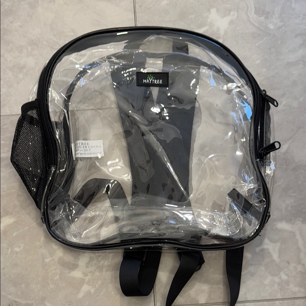 Maytree Clear Backpack with Black Trim